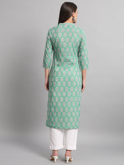 Cotton Printed Straight Kurta