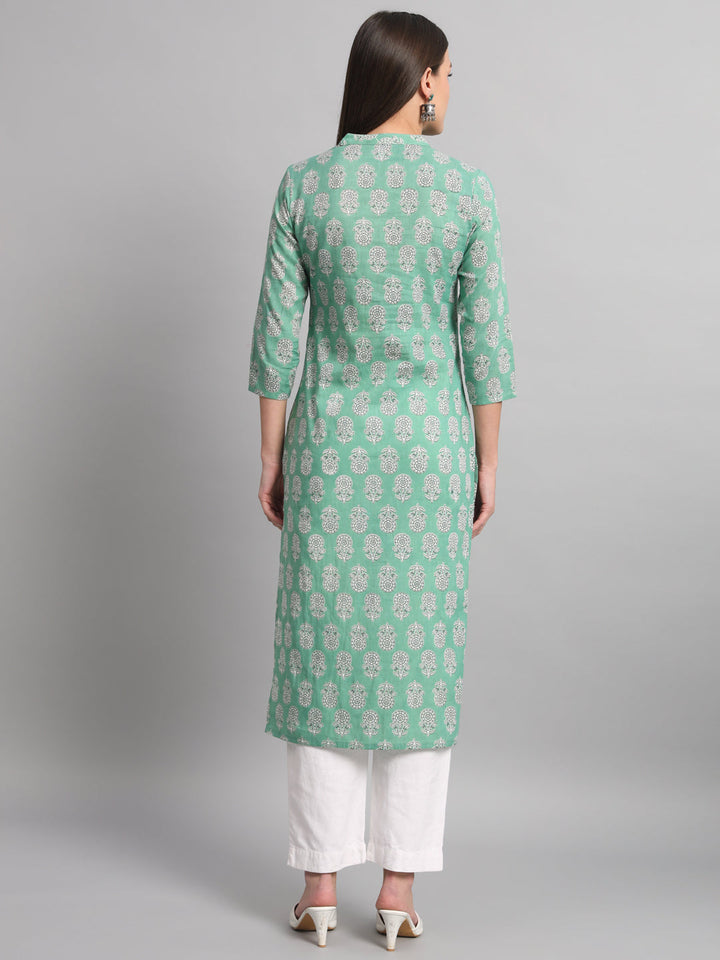 Cotton Printed Straight Kurta