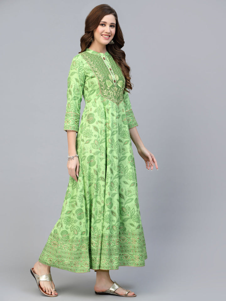 Rayon Printed Anarkali Kurta