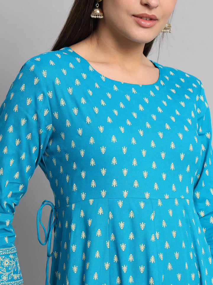 Rayon Printed Anarkali Kurta