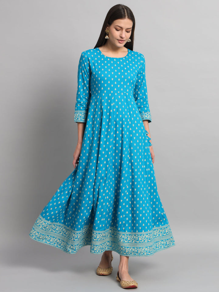 Rayon Printed Anarkali Kurta