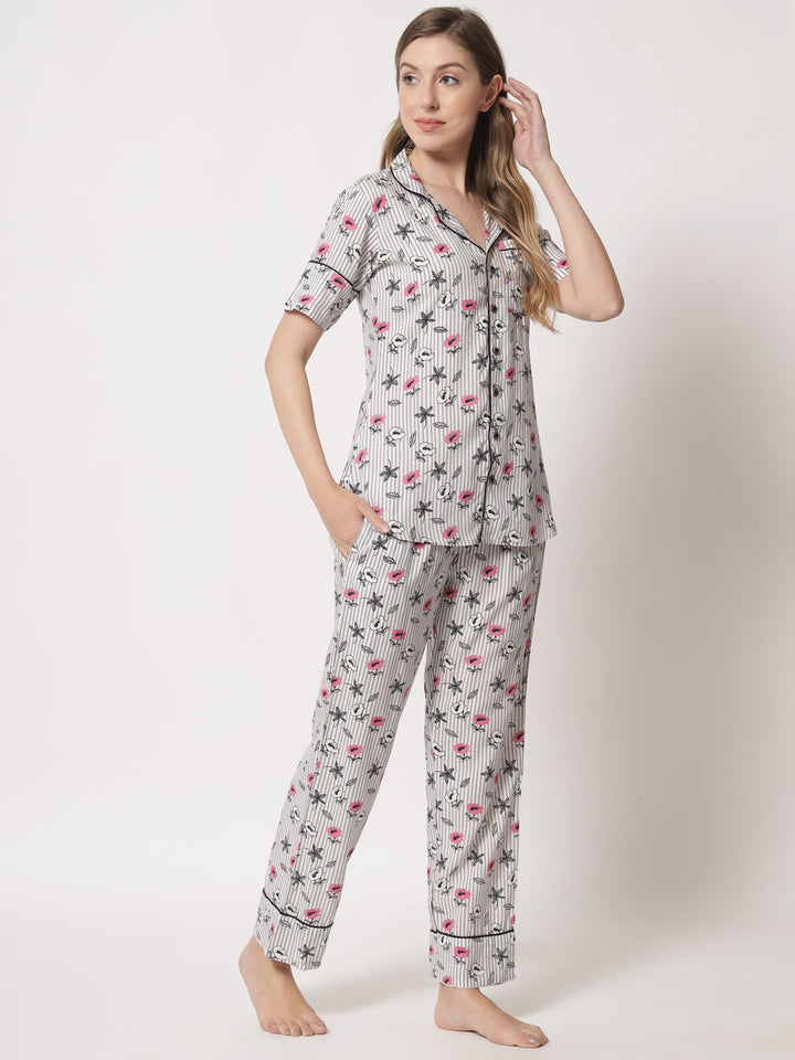 Rayon Printed Rayon Night Suit