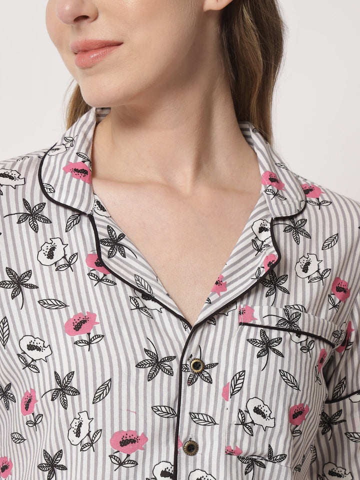 Rayon Printed Rayon Night Suit