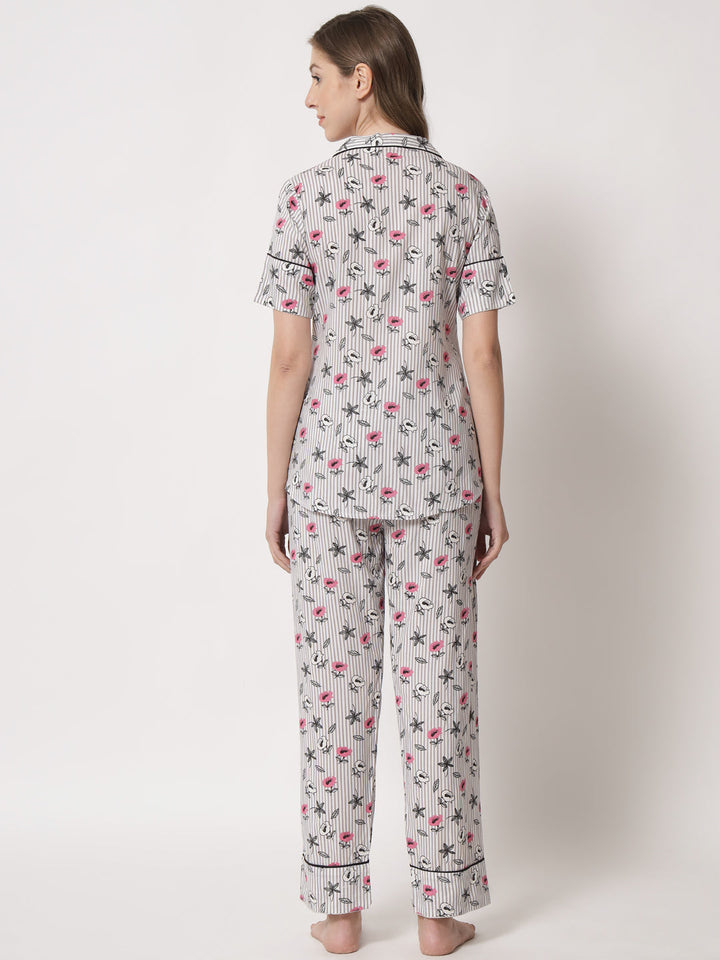 Rayon Printed Rayon Night Suit