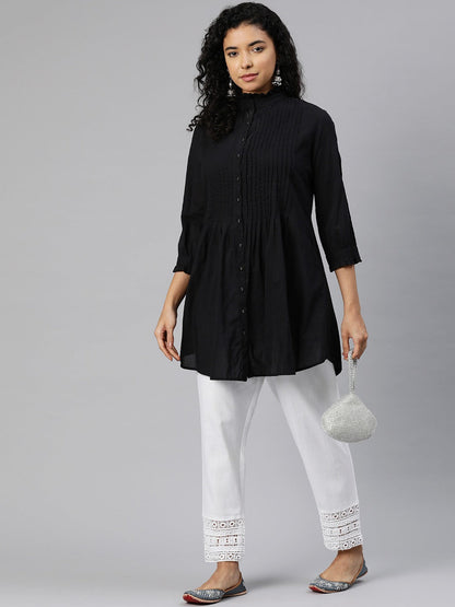 Cotton Fabric White Color Palazzo