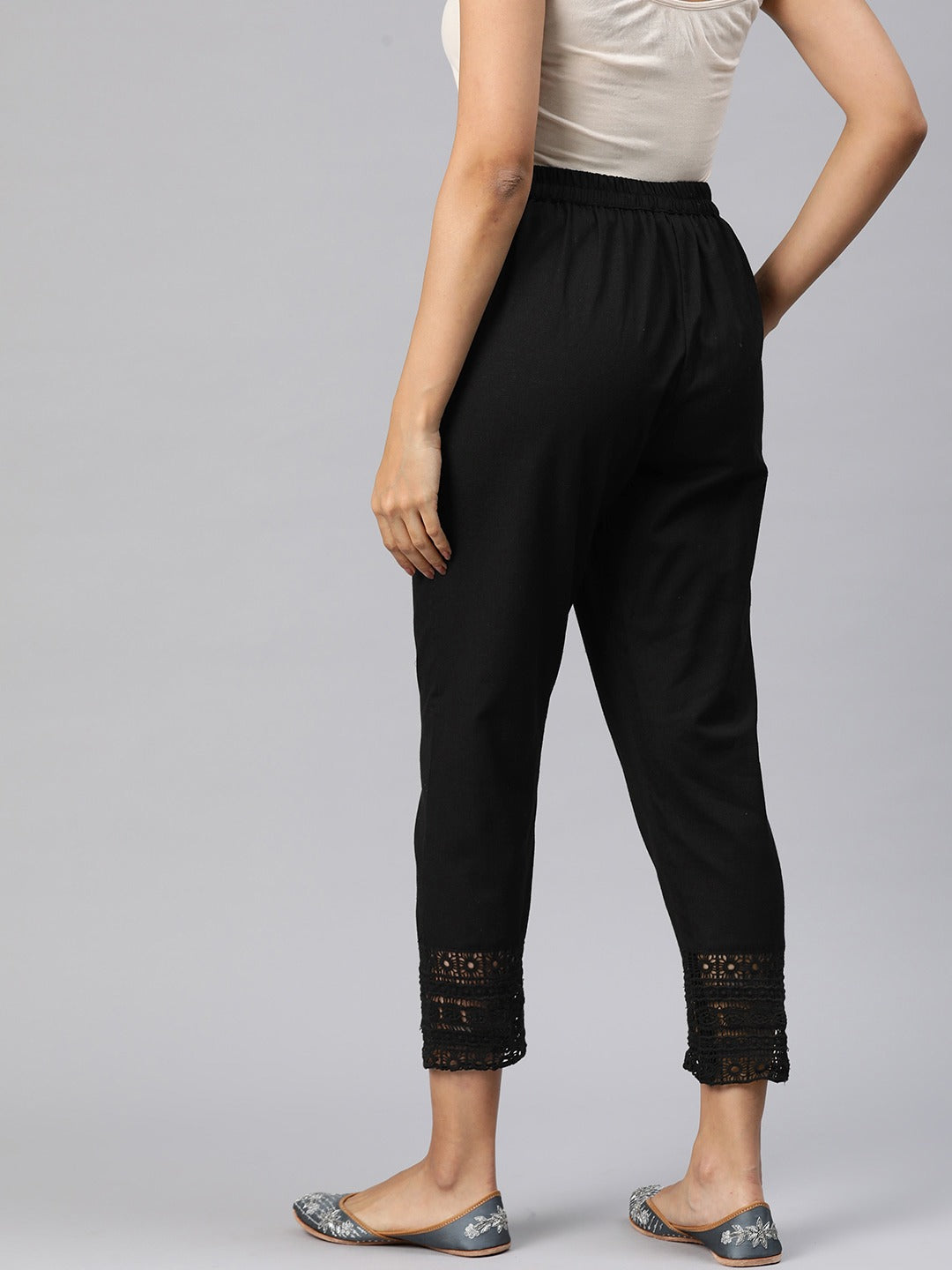 Cotton Fabric Black Color Palazzo
