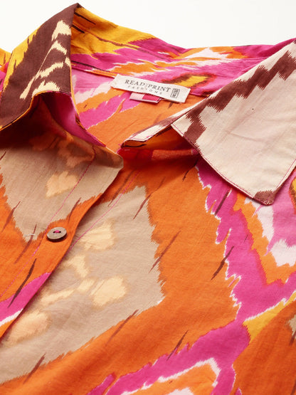 A Line Style Cotton Fabric Multi Color Kurta And Bottom
