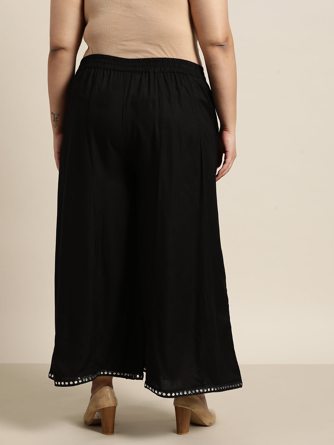 Black Rayon Daily Wear Printed A-Line Kurta