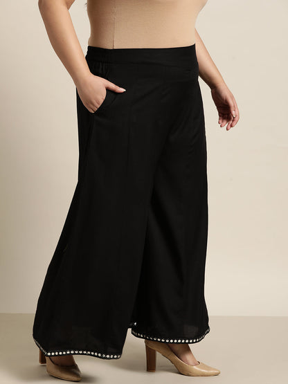 Black Rayon Daily Wear Printed A-Line Kurta