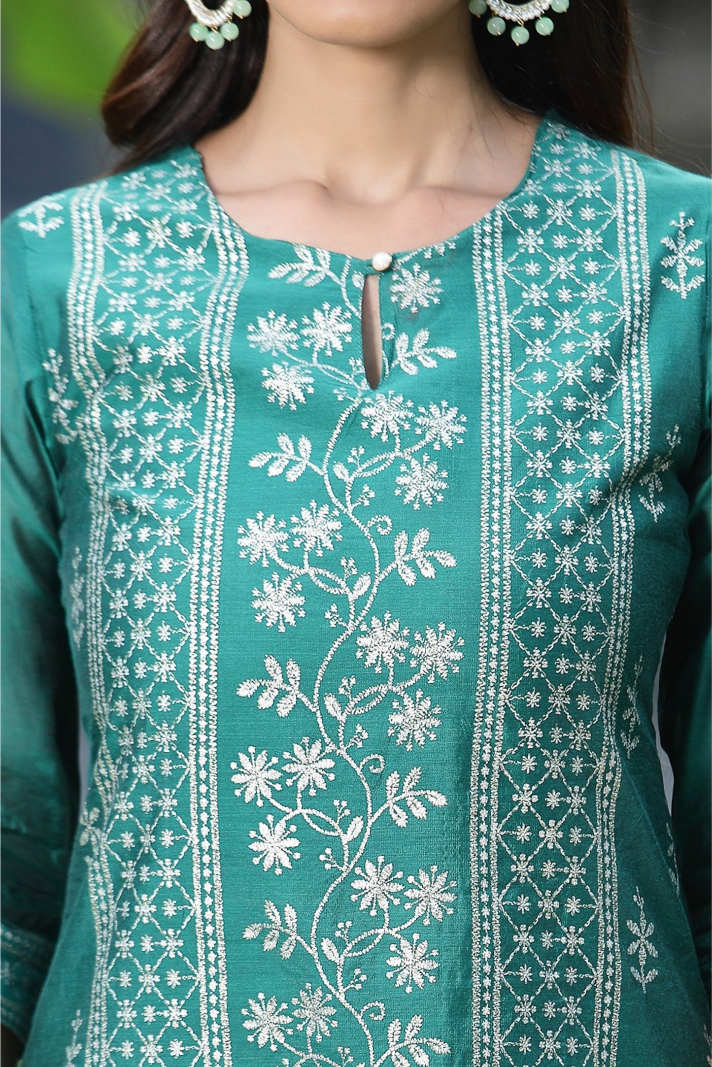 Ramagreen Modal Chanderi Printed Straight Kurta
