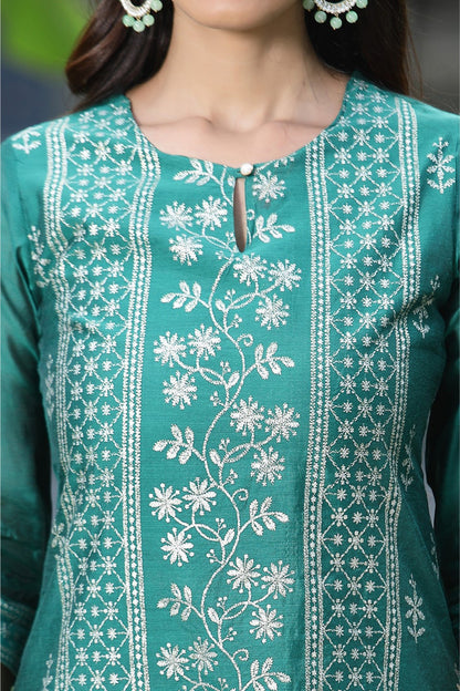 Ramagreen Modal Chanderi Printed Straight Kurta
