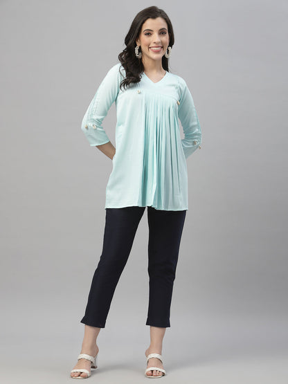 Navy Cotton Flex Festive Solid Straight Pant/Slim Pant