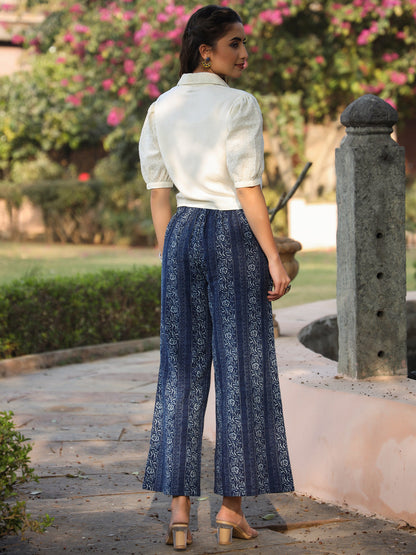 Off-White-Indigo Straight Clothing Set