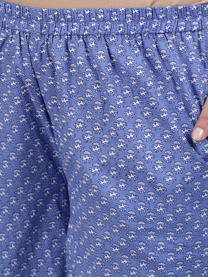 Plus Size Women Purple Printed Straight Kurta With Palazo & Dupatta