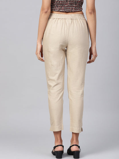 Sandgrey Cotton Flex Solid Slim Fit Pant/Slim Pant