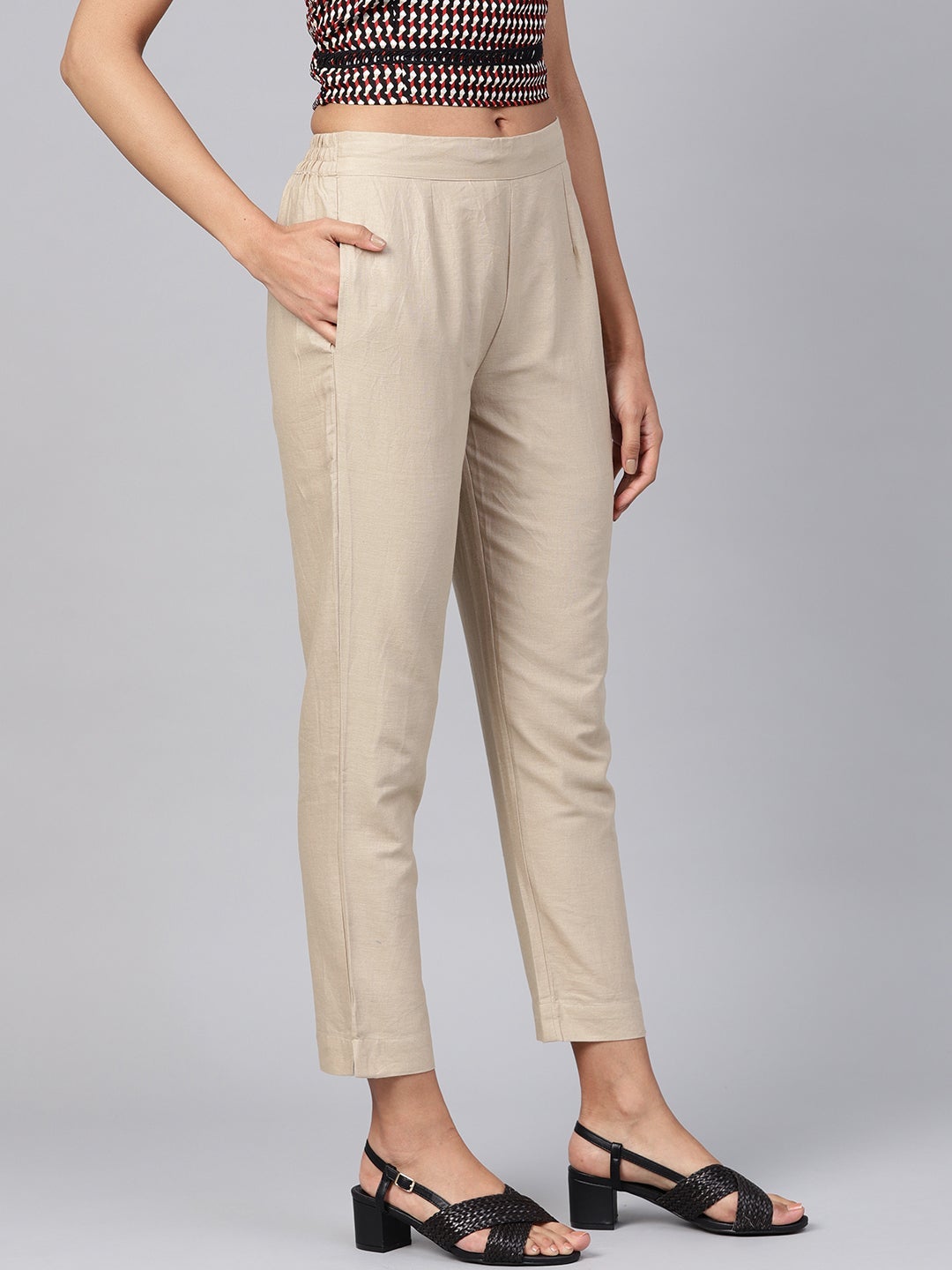 Sandgrey Cotton Flex Solid Slim Fit Pant/Slim Pant