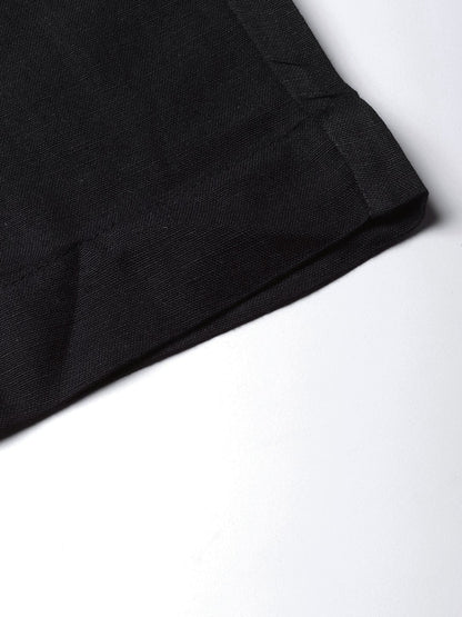 Black Rayon Flex Solid Slim Fit Pant/Slim Pant