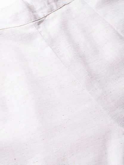 Ivory Rayon Flex Solid Slim Fit Pant/Slim Pant