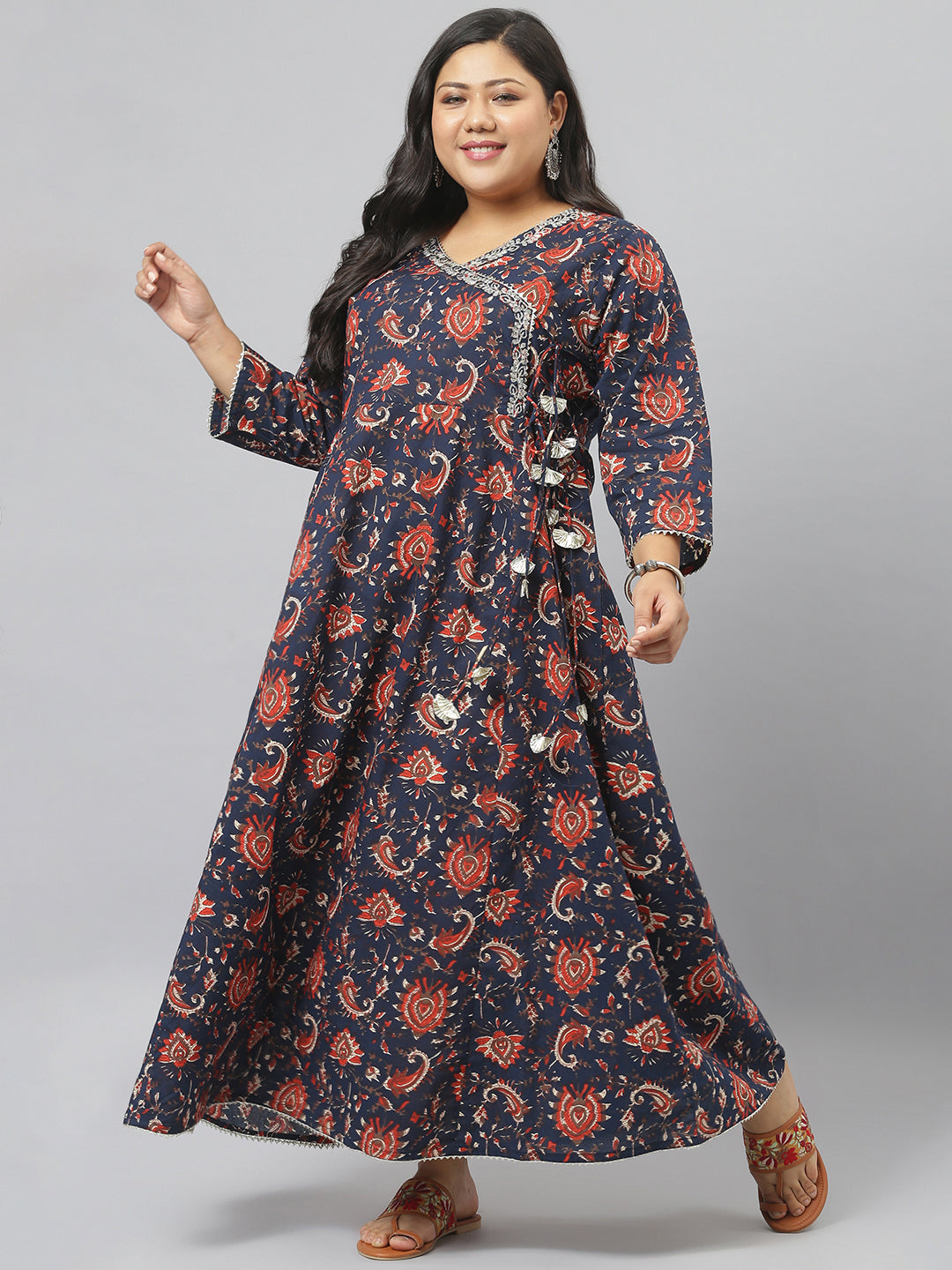 Kalamkari Printed Cotton Anarkali Kurta