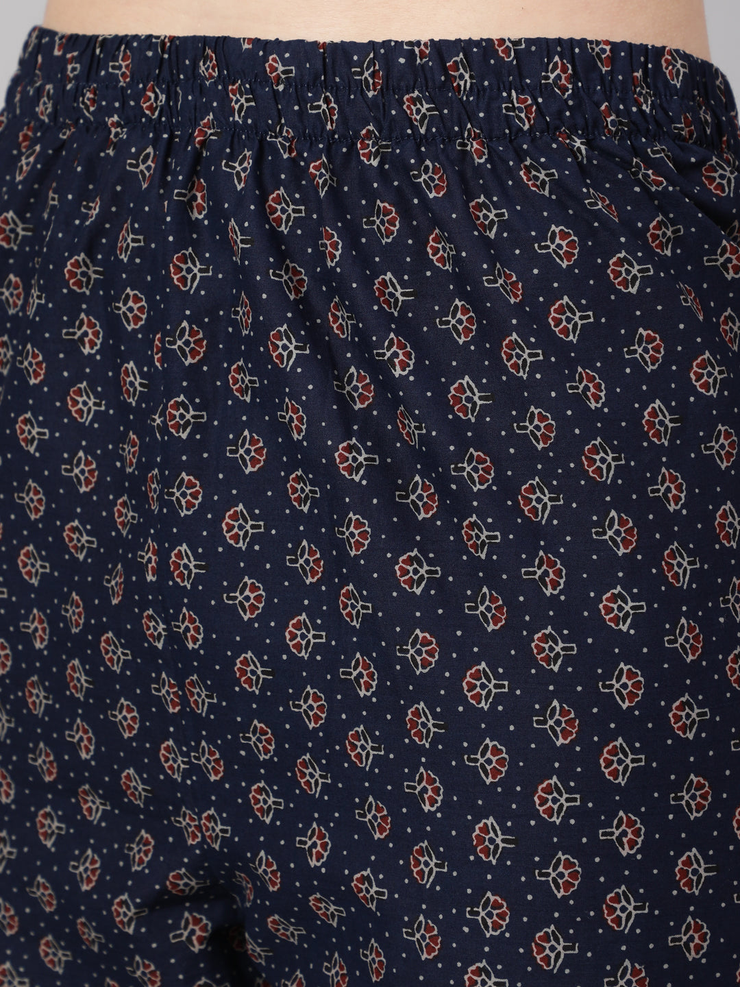 Blue Ethnic Printed Kurta With Trouser And Dupatta