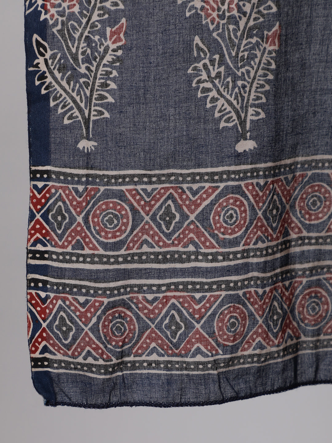 Blue Ethnic Printed Kurta With Trouser And Dupatta