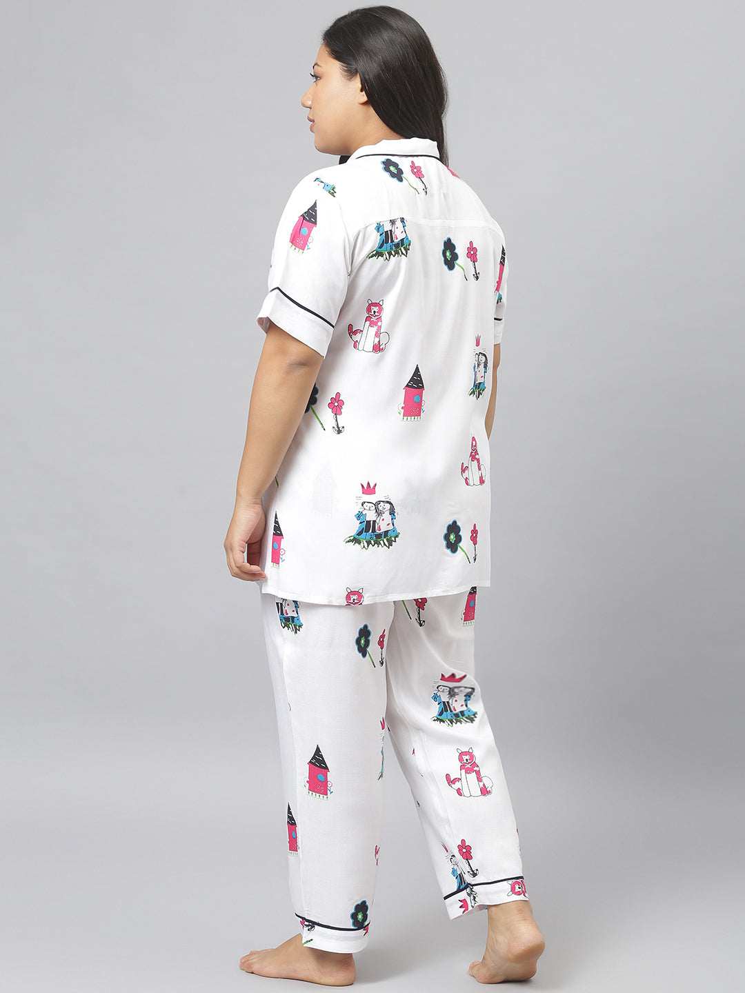 Rayon Abstract Printed Shirt & Pyjama set