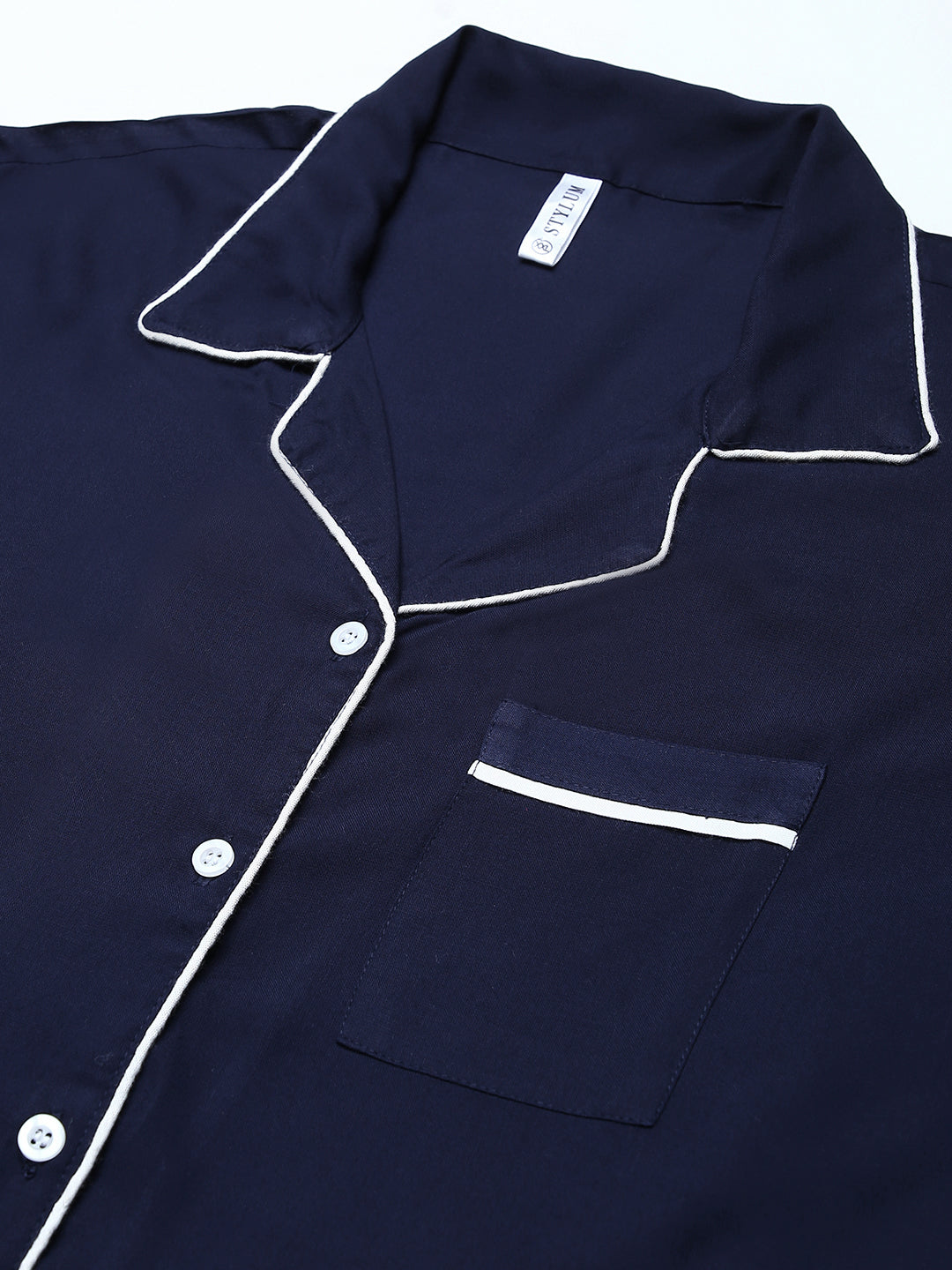 Rayon Solid Shirt &amp; Pyjama set