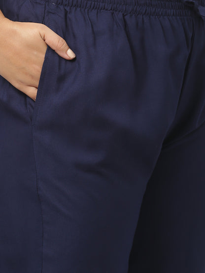 Rayon Solid Shirt & Pyjama set