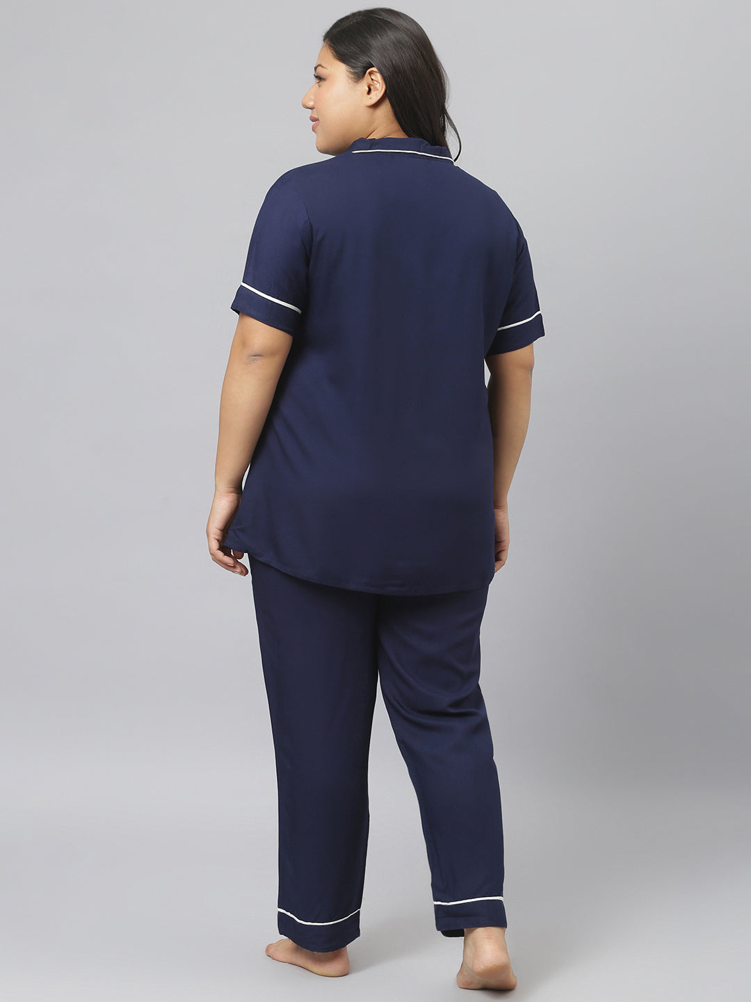 Rayon Solid Shirt &amp; Pyjama set