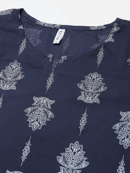 Cotton Floral Print Night Suit Set