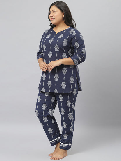 Cotton Floral Print Night Suit Set
