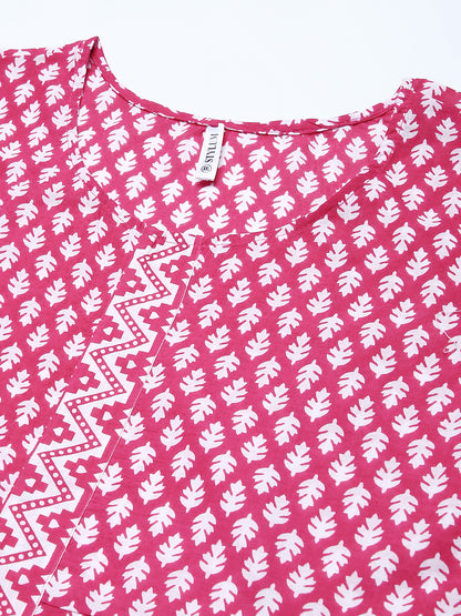 Printed Cotton Kurta with Dupatta