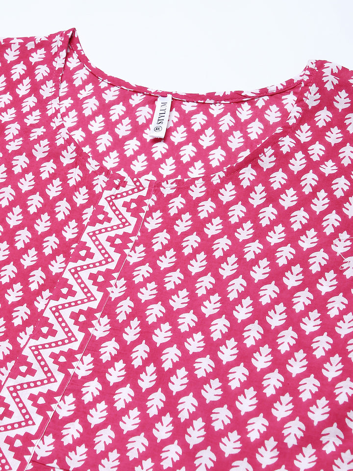 Printed Cotton Kurta with Dupatta