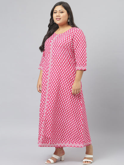 Printed Cotton Kurta with Dupatta