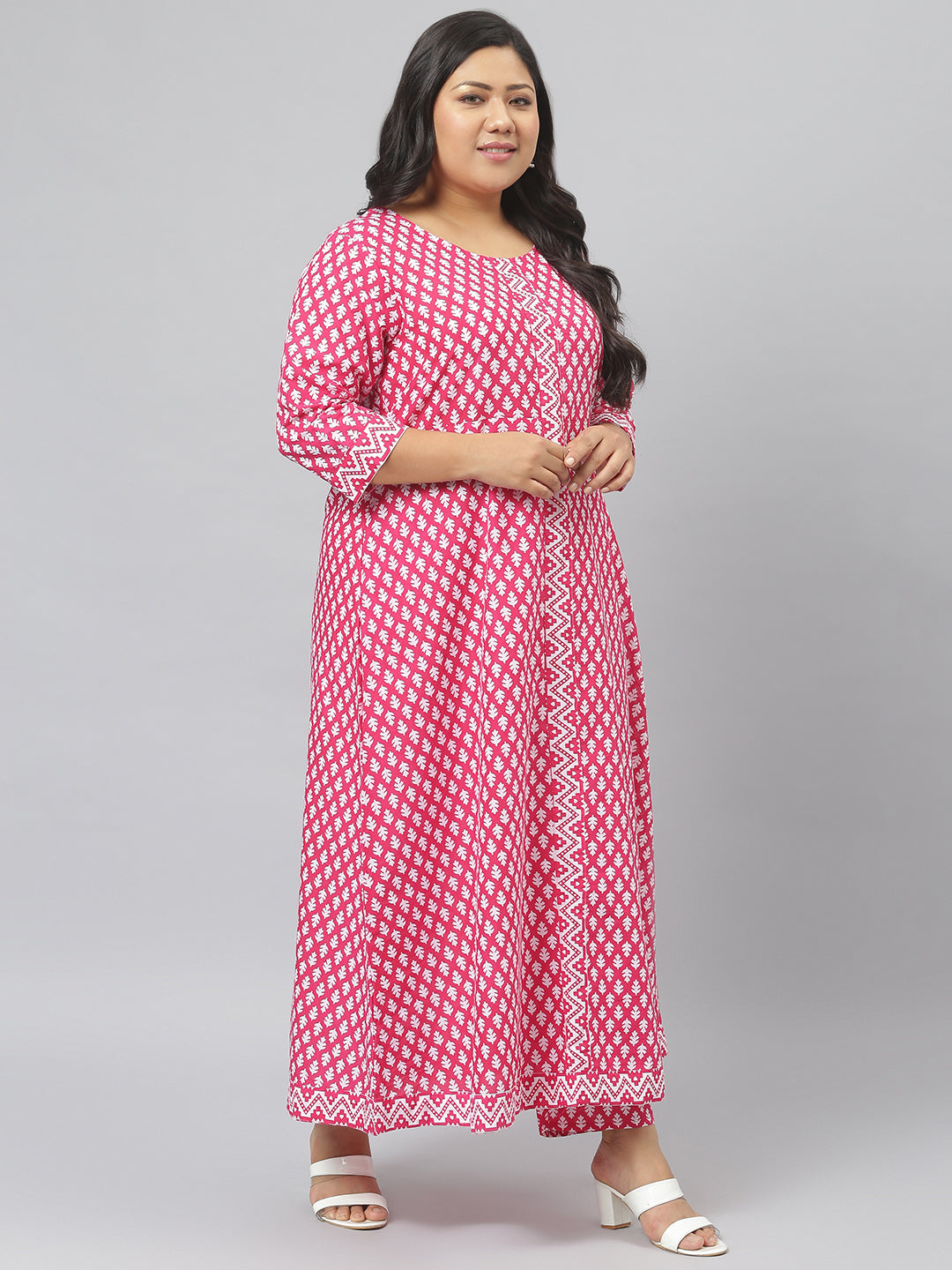 Printed Cotton Kurta with Dupatta